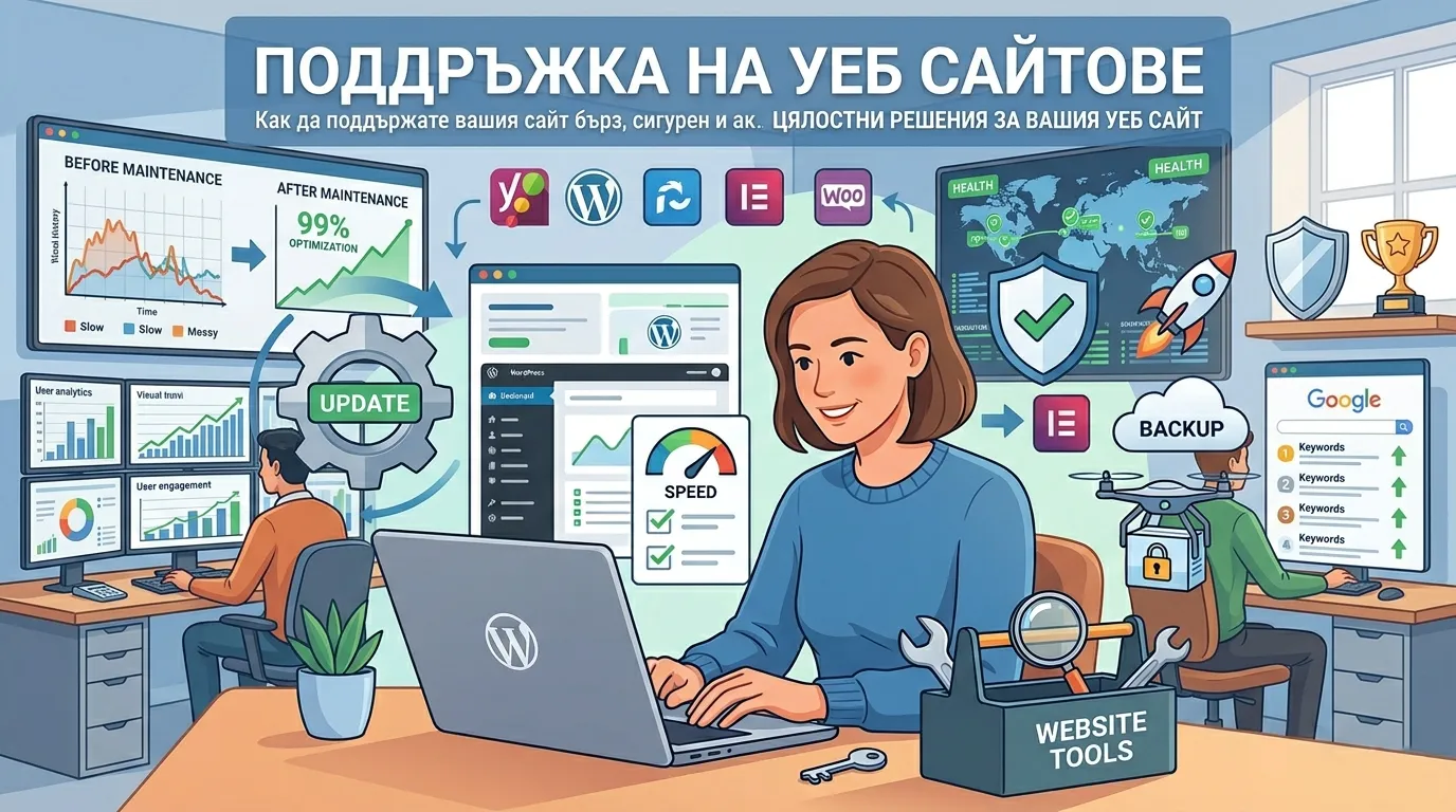 поддръжка на уеб сайтове и wordpress maintenance
